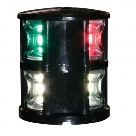 LAMPA NAWIGACYJNA FOS LED 12 TRICOLOR AND ANCHOR BLACK - LAL 71311 - auramarine.pl