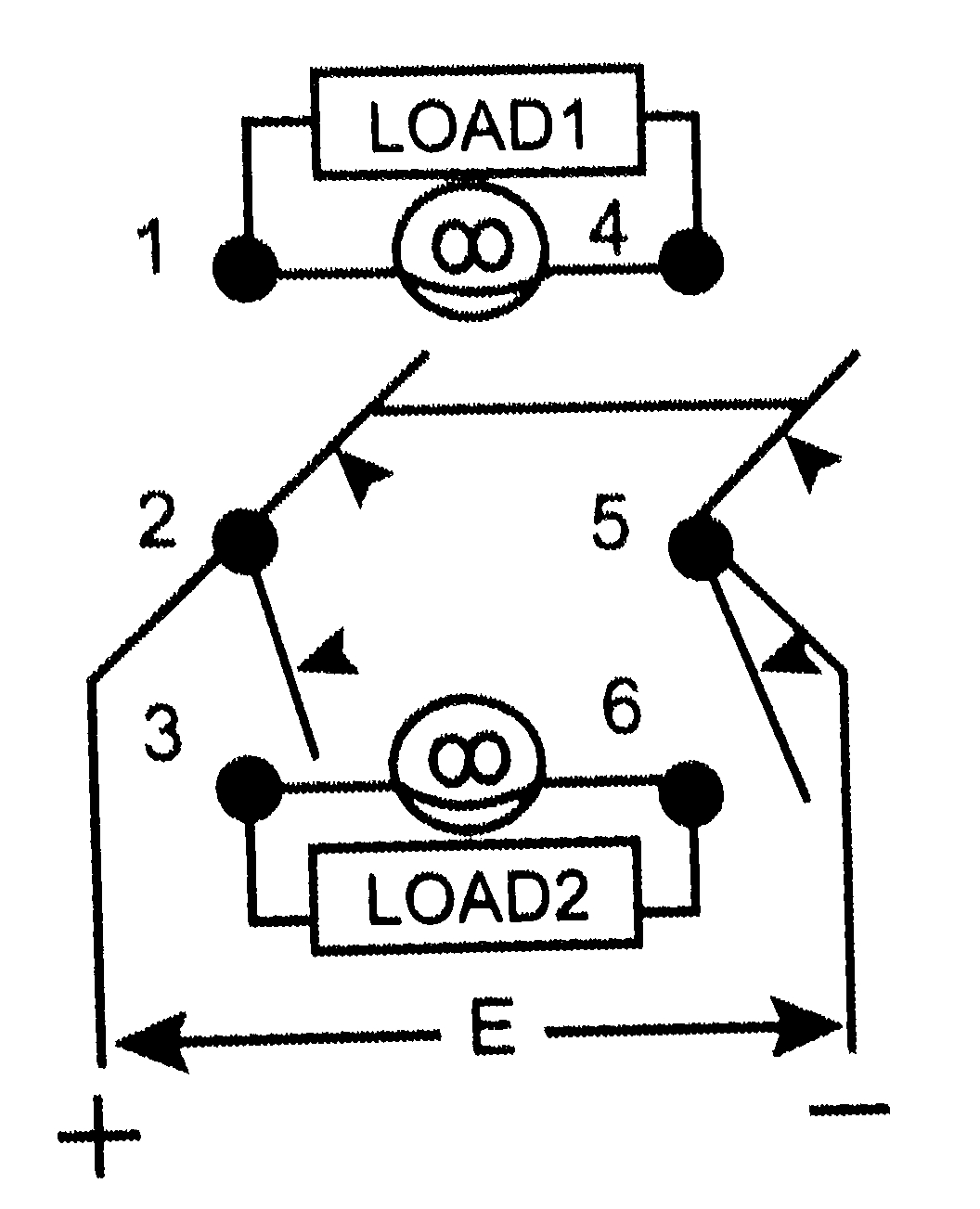 Schemat obwodu elektrycznego przełącznika
